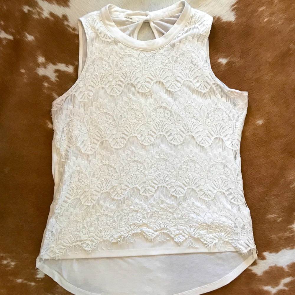 Maurice’s Lace-Front Tank Top
